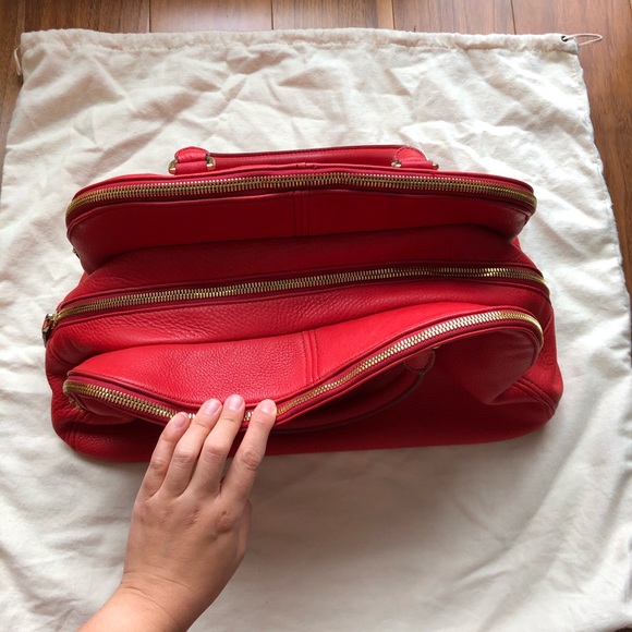 JCrew Biennial Red Leather Satchel - Picture 4 of 16
